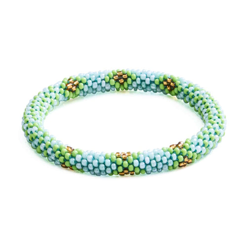 Pins givrés | Bracelet de perles de verre de l'Himalaya